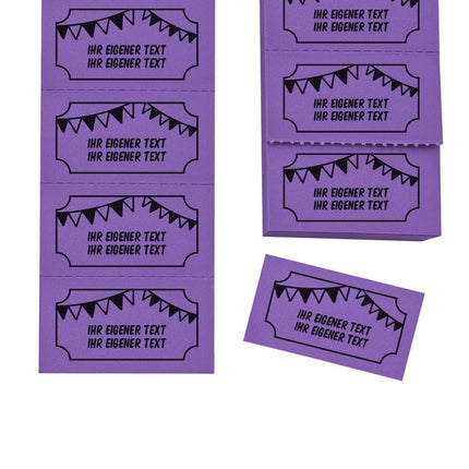 Wertmarken Block 'Girlanden' mit 2 Zeilen eigenem Text - 1000 Abrisse