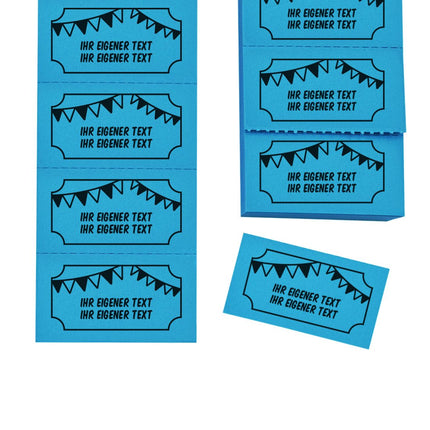 Wertmarken Block 'Girlanden' mit 2 Zeilen eigenem Text - 1000 Abrisse