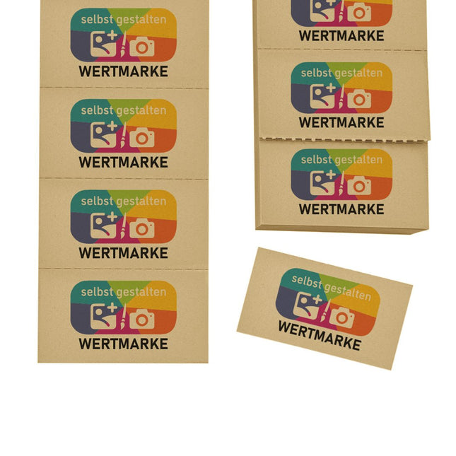Wertmarken selbst gestalten, 'Wertmarke' mit Full-Color Aufdruck - 1000 Abrisse