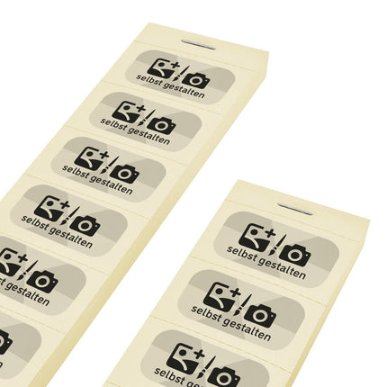 Wertmarken Block selbst gestalten, Schwarzer Aufdruck  - 1000 Abrisse