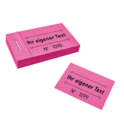 Wertmarken Blockgutschein mit eigenem Text - 810 Abrisse