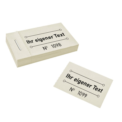 Wertmarken Blockgutschein mit eigenem Text - 3150 Abrisse