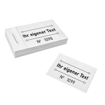 Wertmarken Blockgutschein mit eigenem Text - 3150 Abrisse