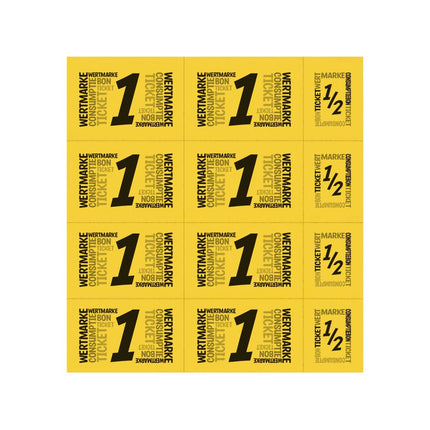 Wertmarken Karte mit 10 Wert-Einheiten - 50 Karten