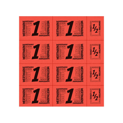 Wertmarken Karte mit 10 Wert-Einheiten - 50 Karten