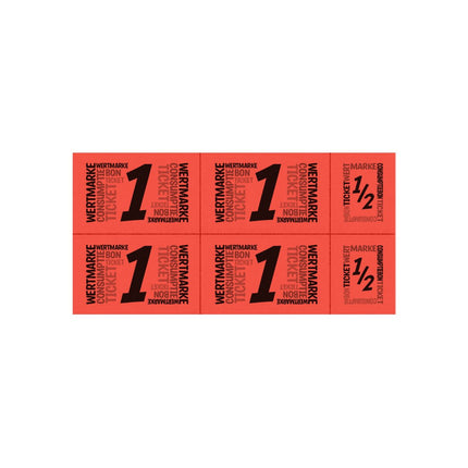 Wertmarken Karte mit 5 Wert-Einheiten - 50 Karten