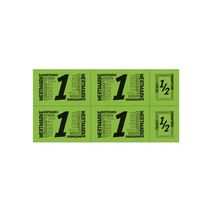 Wertmarken Karte mit 5 Wert-Einheiten - 50 Karten