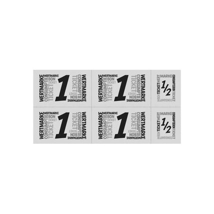 Wertmarken Karte mit 5 Wert-Einheiten - 50 Karten