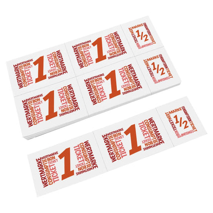 Wertmarken Karte mit 5 Wert-Einheiten, farbiger Druck - 50 Karten