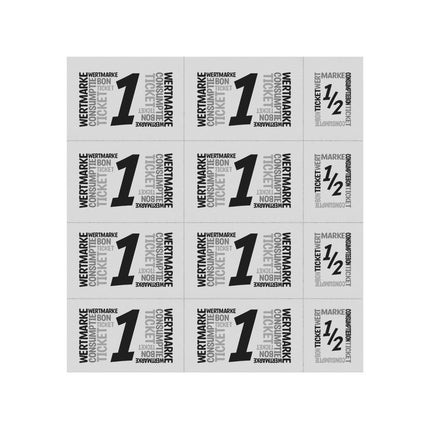 Wertmarken Karte mit 10 Wert-Einheiten - 50 Karten