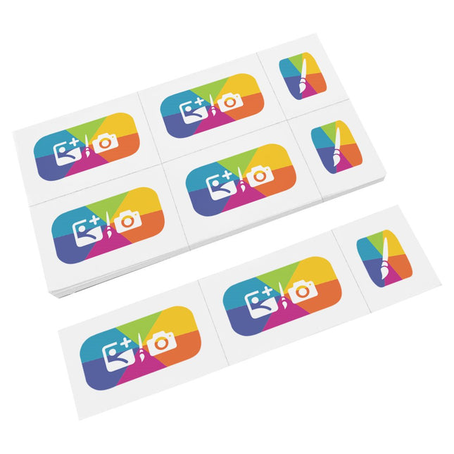 Wertmarken Karte selbst gestalten Full-Color, 6 Abrisse - 200 Karten