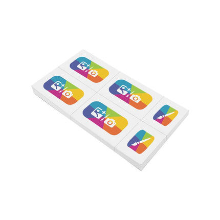 Wertmarken Karte selbst gestalten Full-Color, 6 Abrisse - 200 Karten