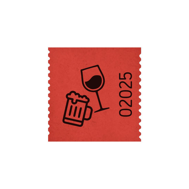 Wertmarken Rolle Bier- & Weinglas - 500 Abrisse
