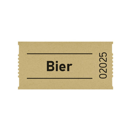 Wertmarken auf Rolle mit Text 'Bier' - 1000 Abrisse