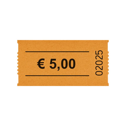 Wertmarken Rolle 5 Euro- 1000 Abrisse
