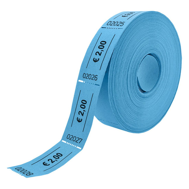 Wertmarken Rolle 2 Euro- 1000 Abrisse