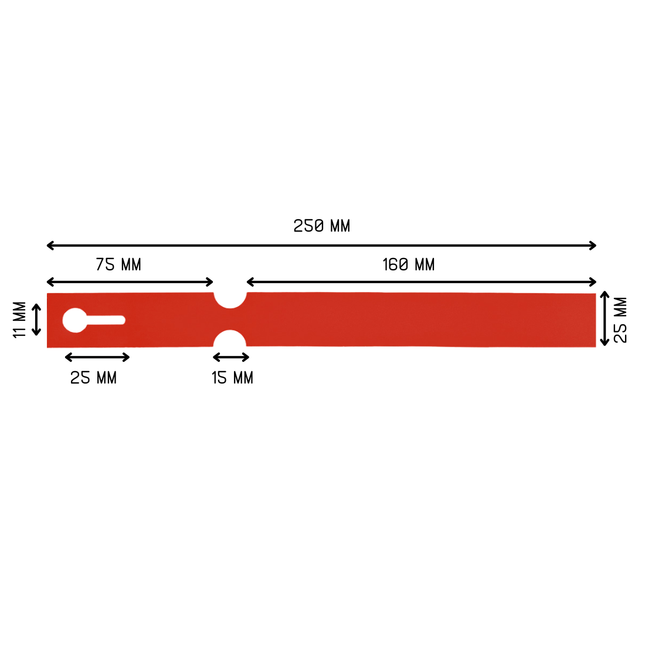 Schlaufenetiketten TT-Drucker 150µ, 160x17 mm, Rot - 4000 Stück