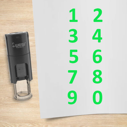 Stempelset Zahlen Ø10mm rund