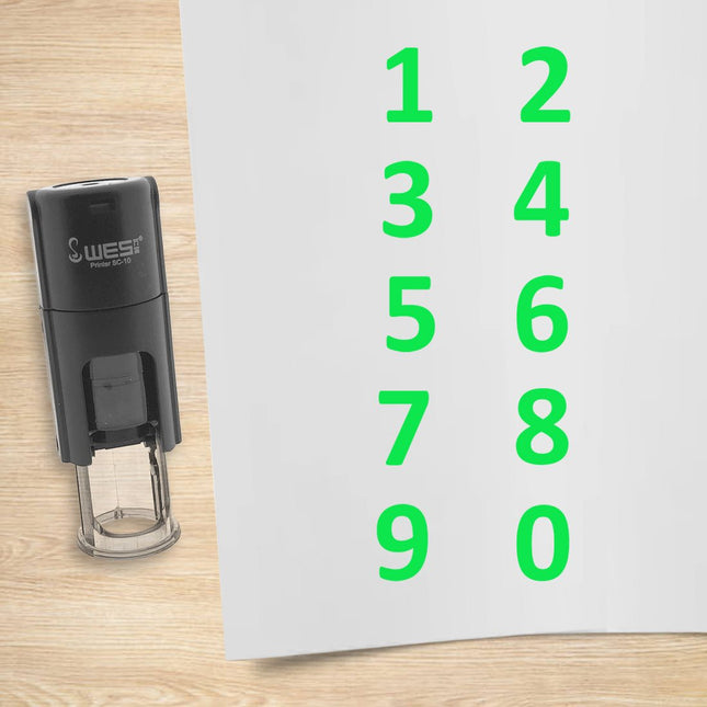 Stempelset Zahlen Ø10mm rund