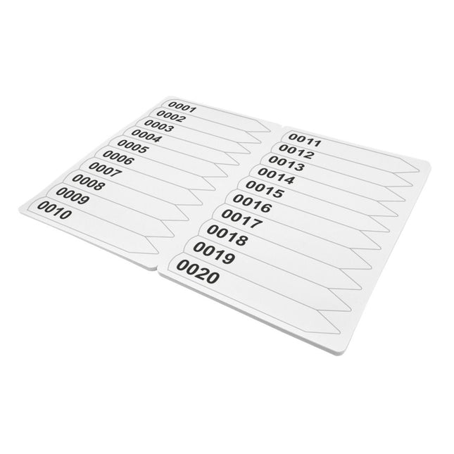 Stecketiketten eigene Nummerierung 20x120mm 200µ - 100 Stück