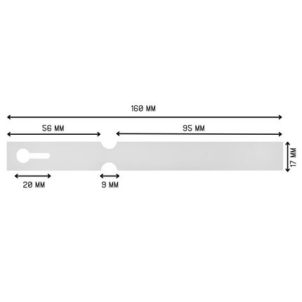 Schlaufenetiketten TT-Drucker 150µ, 160x17 mm, Weiß- 4000 Stück