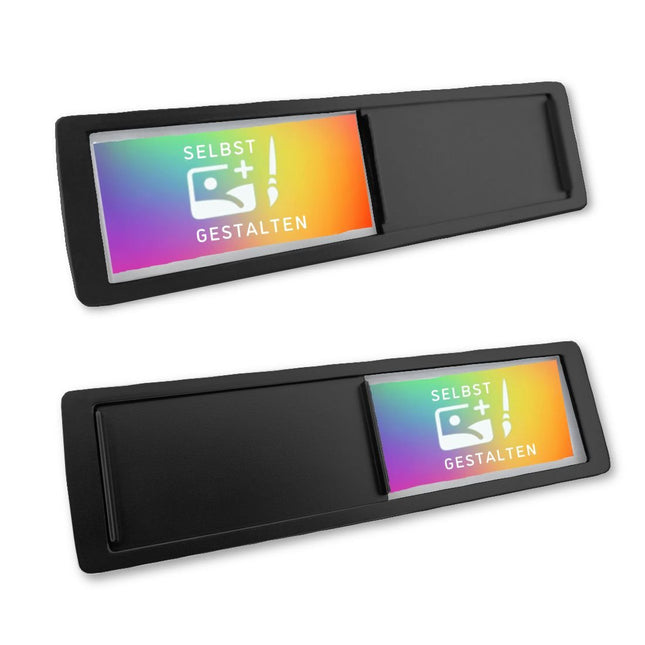 Schiebeschild 2 Anzeigefelder, selbst gestalten - 178x50mm