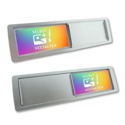 Schiebeschild 2 Anzeigefelder, selbst gestalten - 178x50mm