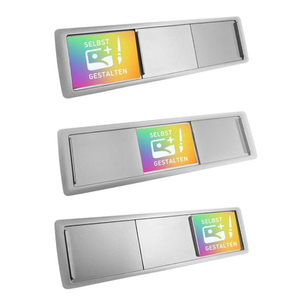 Schiebeschild 3 Anzeigefelder, selbst gestalten - 178x50mm