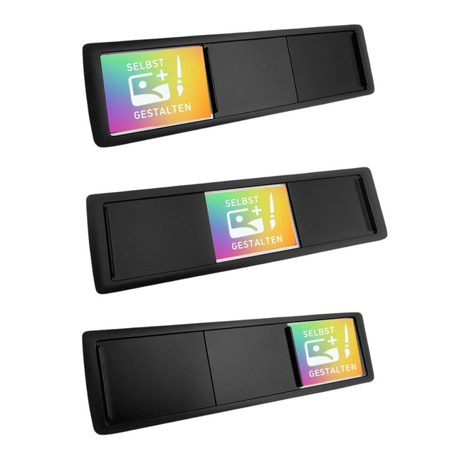 Schiebeschild 3 Anzeigefelder, selbst gestalten - 178x50mm