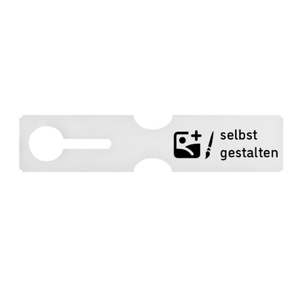 Schlaufenetikett selbst gestalten, 273,5x59 mm - 100 Stück