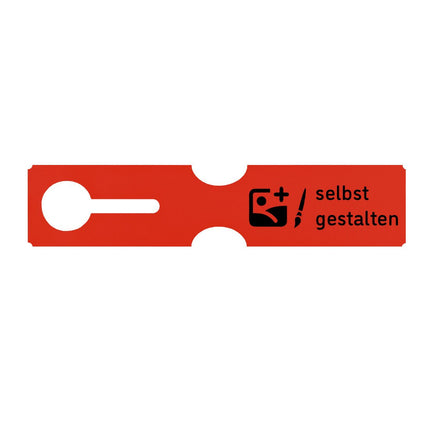 Schlaufenetikett selbst gestalten, 273,5x59 mm - 100 Stück