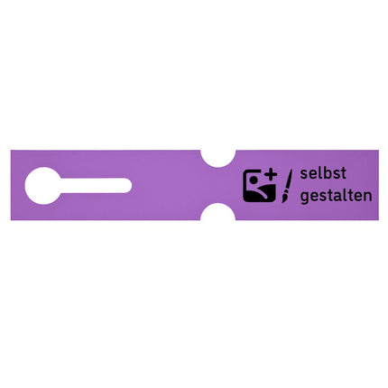 Schlaufenetikett selbst gestalten, 260x50 mm - 100 Stück