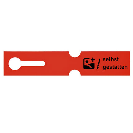 Schlaufenetikett selbst gestalten 260x50 mm - 100 Stück
