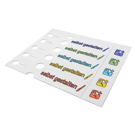 Schlaufenetiketten selbst gestalten mit Abreißstreifen 250x38 mm - 200 Stück