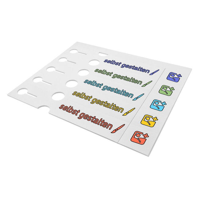 Schlaufenetiketten selbst gestalten mit Abreißstreifen 250x38 mm - 200 Stück