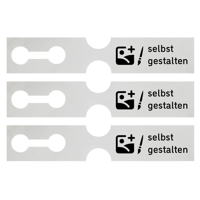Schlaufenetiketten selbst gestalten 381x75 mm - 100 Stück