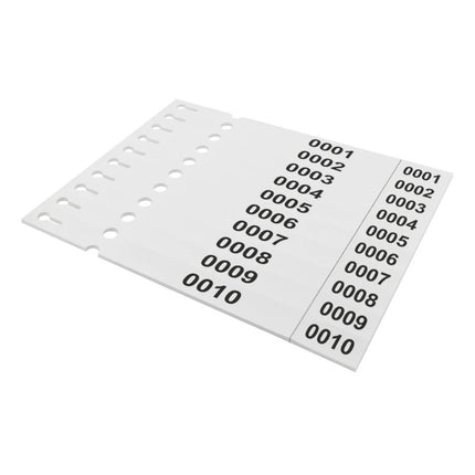 Schlaufenetiketten nummeriert mit Abrißstreifen 250x20 mm - 200 Stück