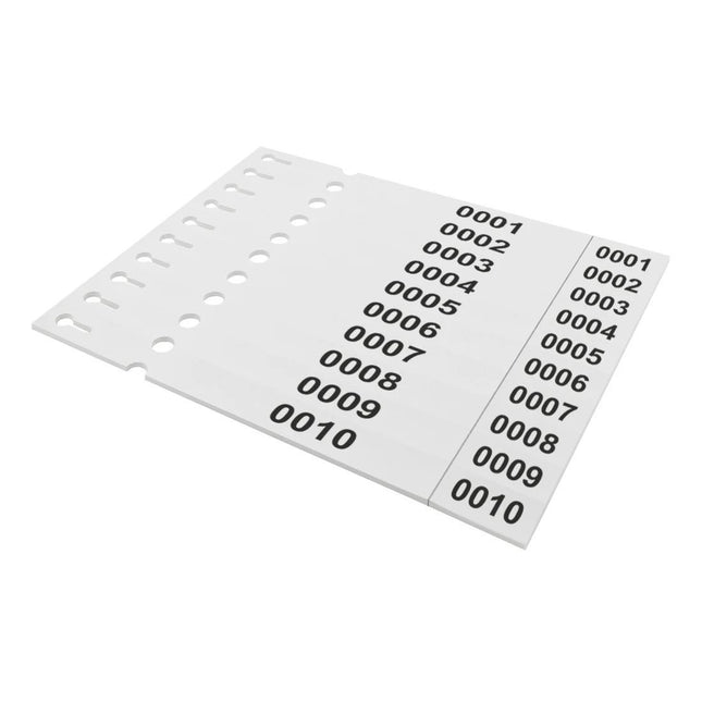 Schlaufenetiketten nummeriert mit Abrißstreifen 250x20 mm - 200 Stück
