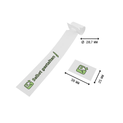 Schlaufenetiketten selbst gestalten mit Abreißstreifen 250x25 mm - 200 Stück