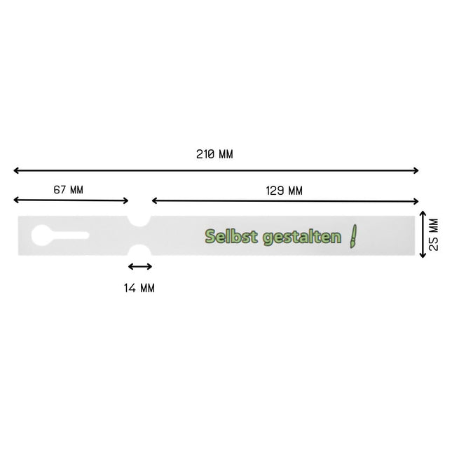 Schlaufenetiketten selbst gestalten 210x25 mm - 198 Stück