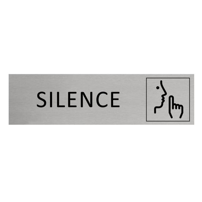 Türschild Silence