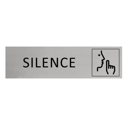Türschild Silence
