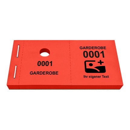 Garderobenummern Garderobe mit eigenem Logo - 1000 Abrisse
