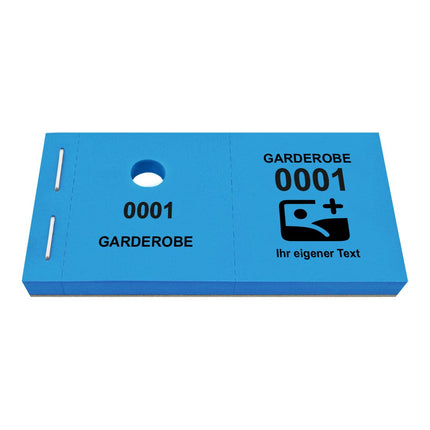 Garderobenummern Garderobe mit eigenem Logo - 1000 Abrisse