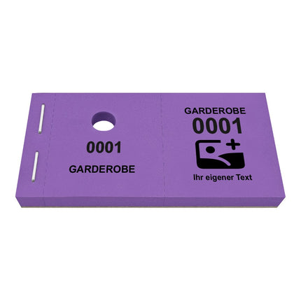 Garderobenummern Garderobe mit eigenem Logo - 1000 Abrisse