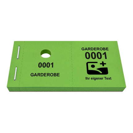 Garderobenummern Garderobe mit eigenem Logo - 1000 Abrisse