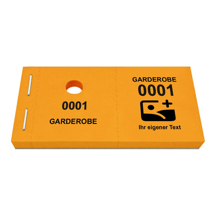 Garderobenummern Garderobe mit eigenem Logo - 1000 Abrisse