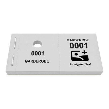 Garderobenummern Garderobe mit eigenem Logo - 1000 Abrisse