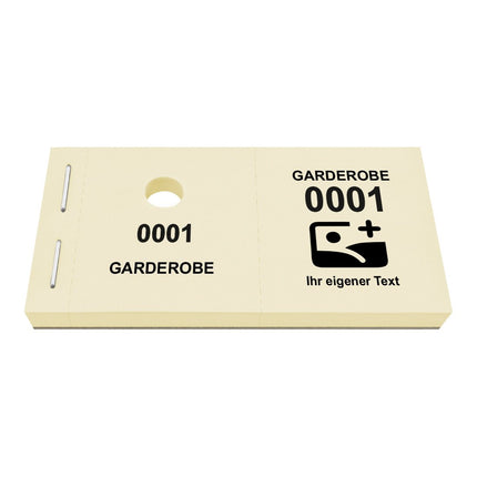 Garderobenummern Garderobe mit eigenem Logo - 1000 Abrisse