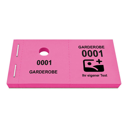 Garderobenummern Garderobe mit eigenem Logo - 1000 Abrisse